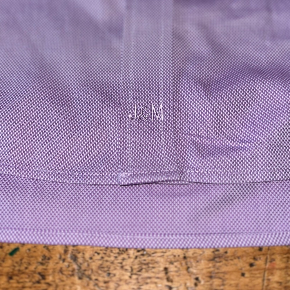 Johnston and Murphy Mens Purple Long Sleeve Button Down Shirt 100% Cotton Size L - Picture 4 of 7